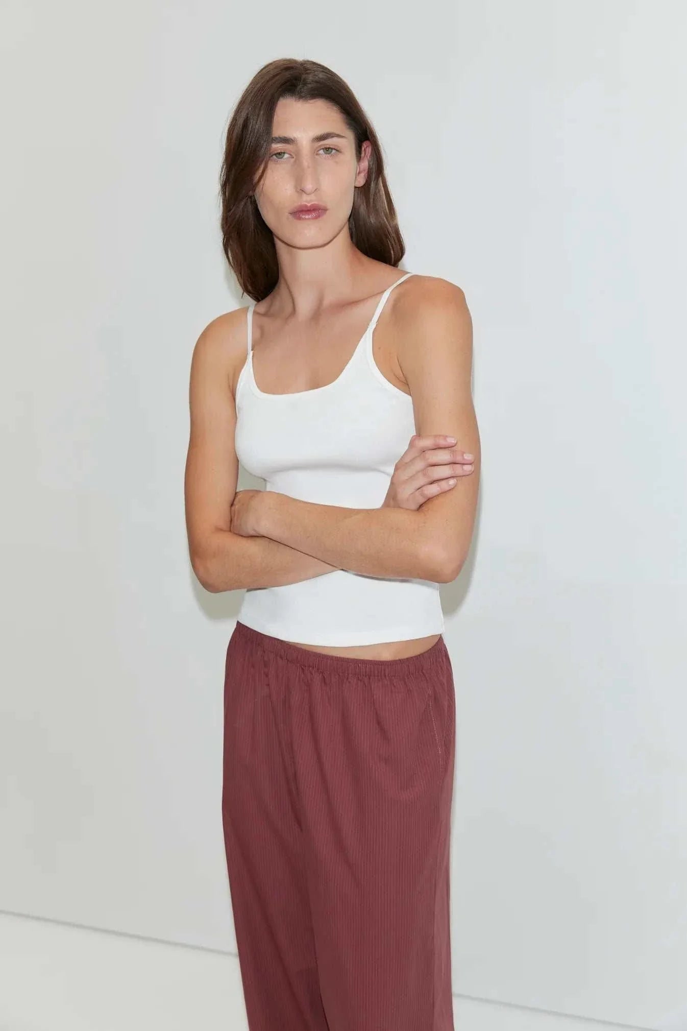 Deiji Studios Ease Trouser Rust Stripe