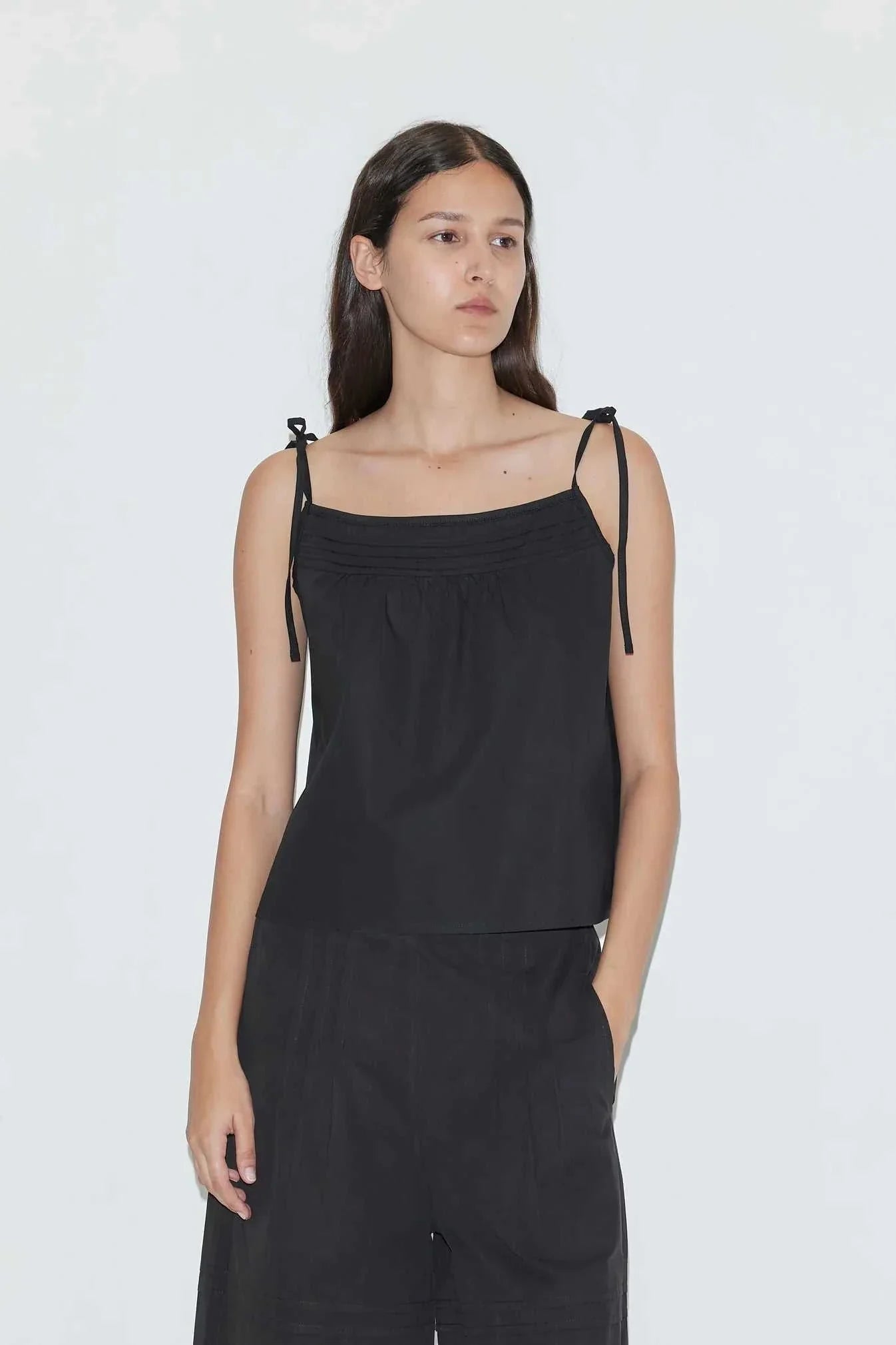 Deiji Studios Tied Cami Black