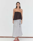 Deiji Studios Bubble Top Brown Black Stripe