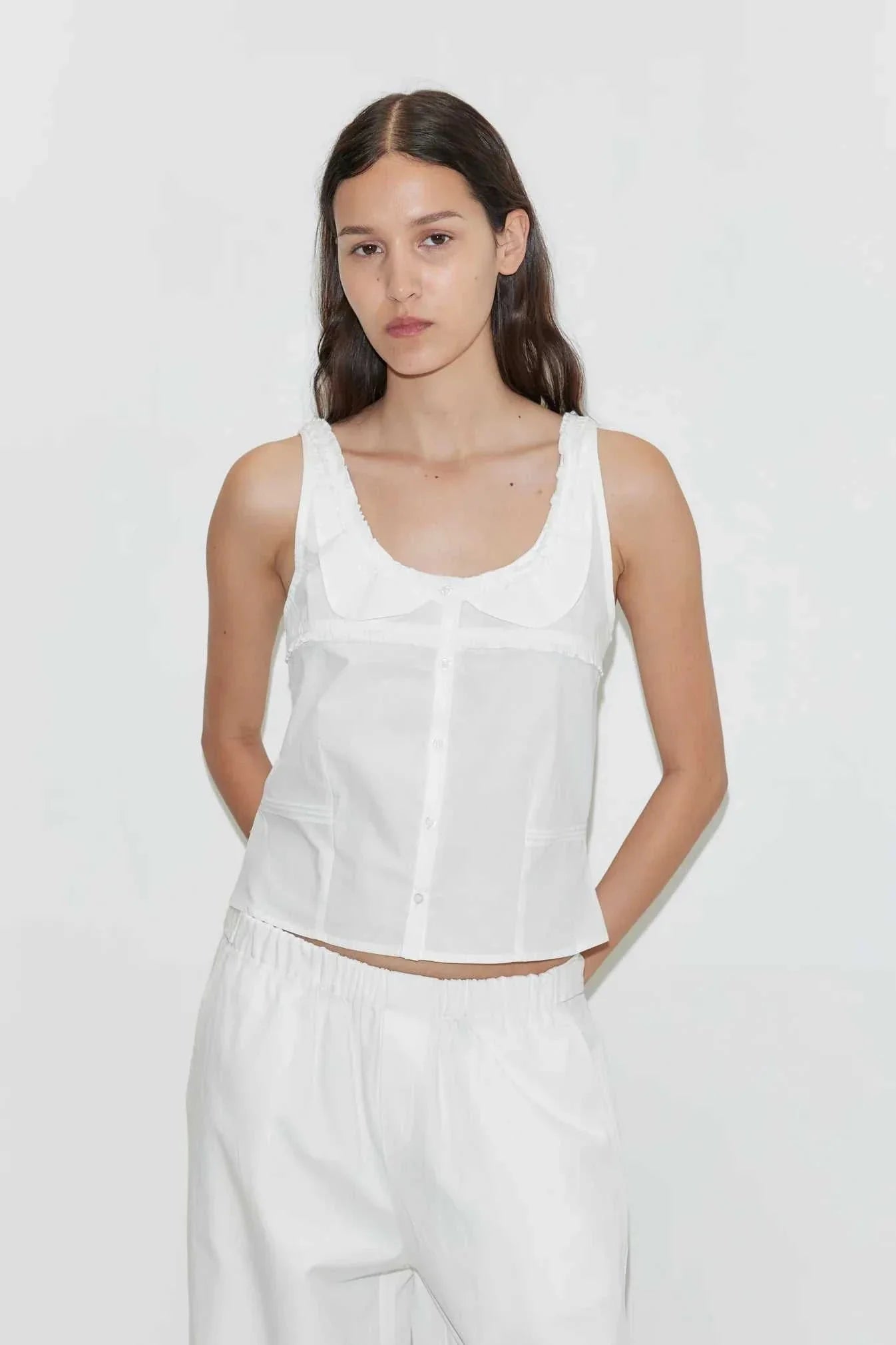Deiji Studios Frills Top White