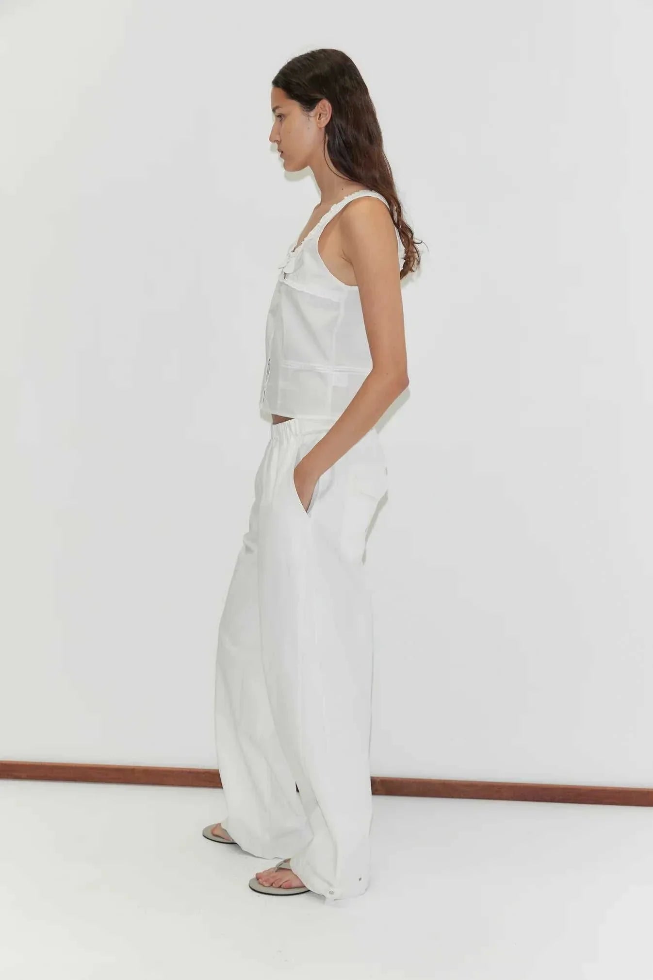 Deiji Studios Frills Top White