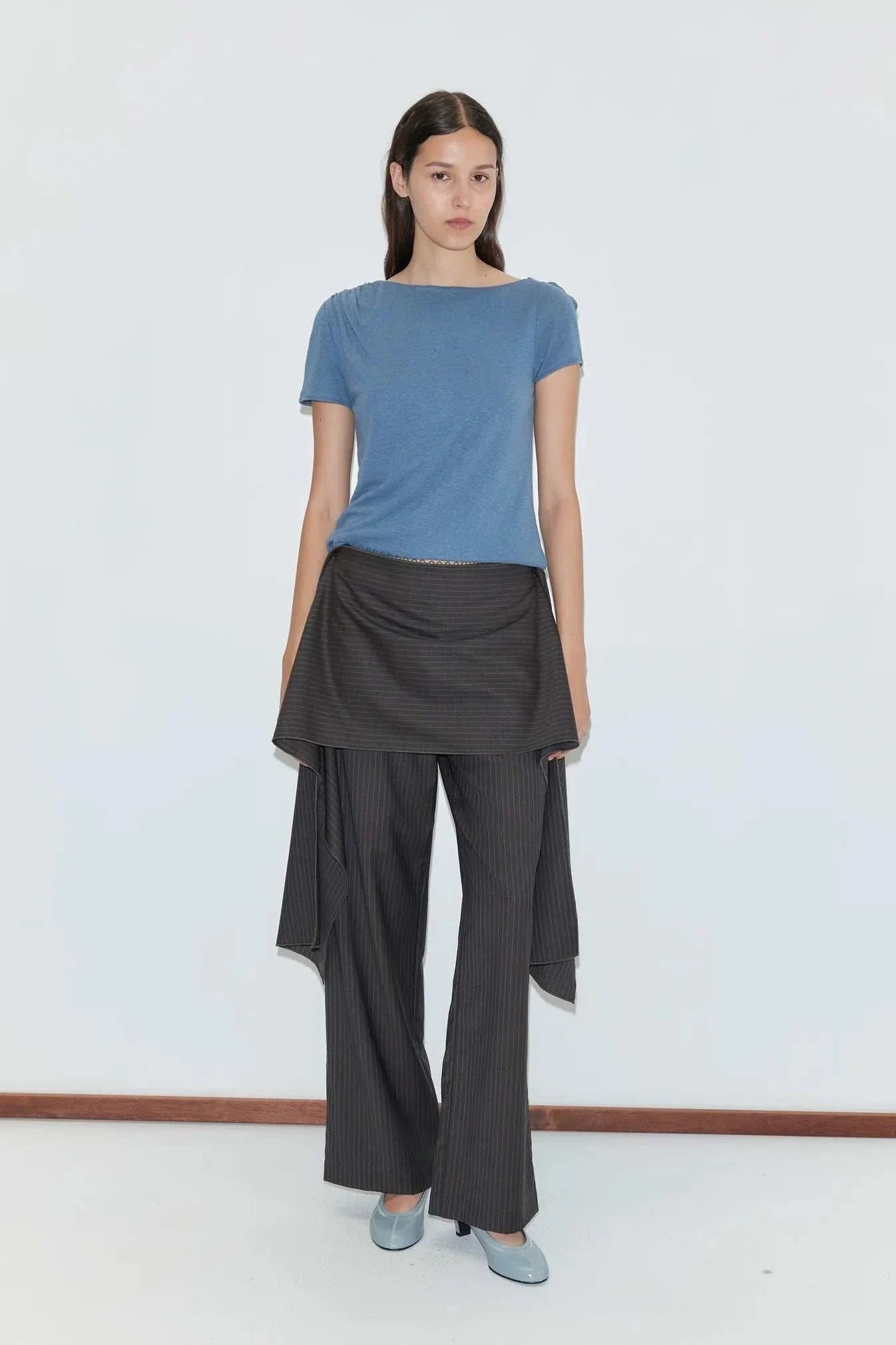 Deiji Studios Drape Tee Blue