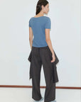 Deiji Studios Drape Tee Blue