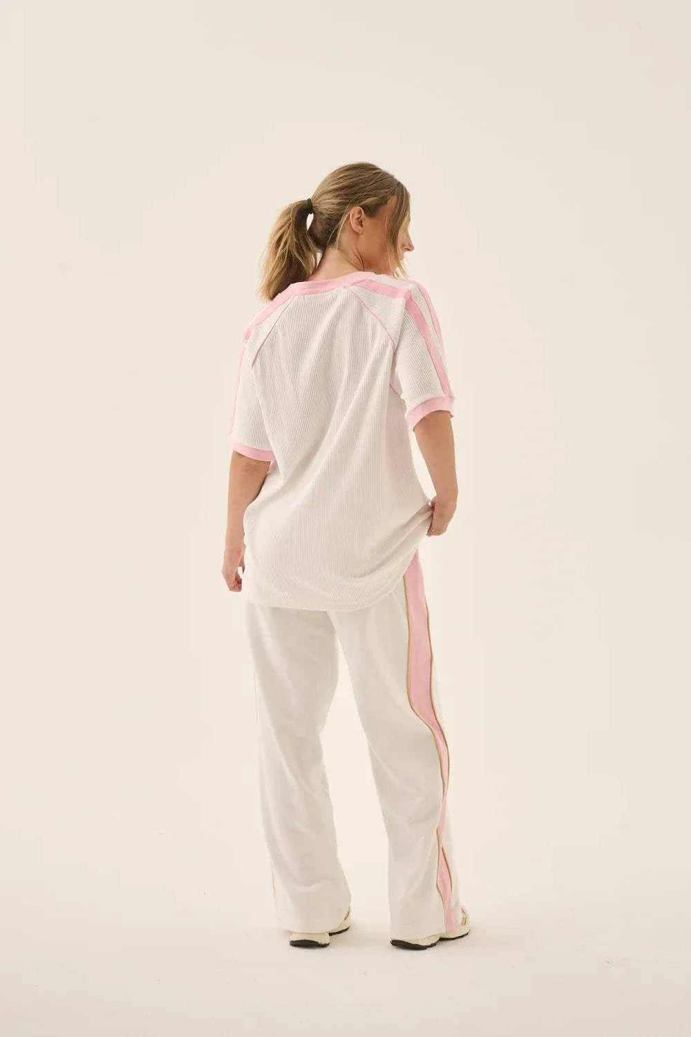 Araminta James James College Waffle Tee Snow