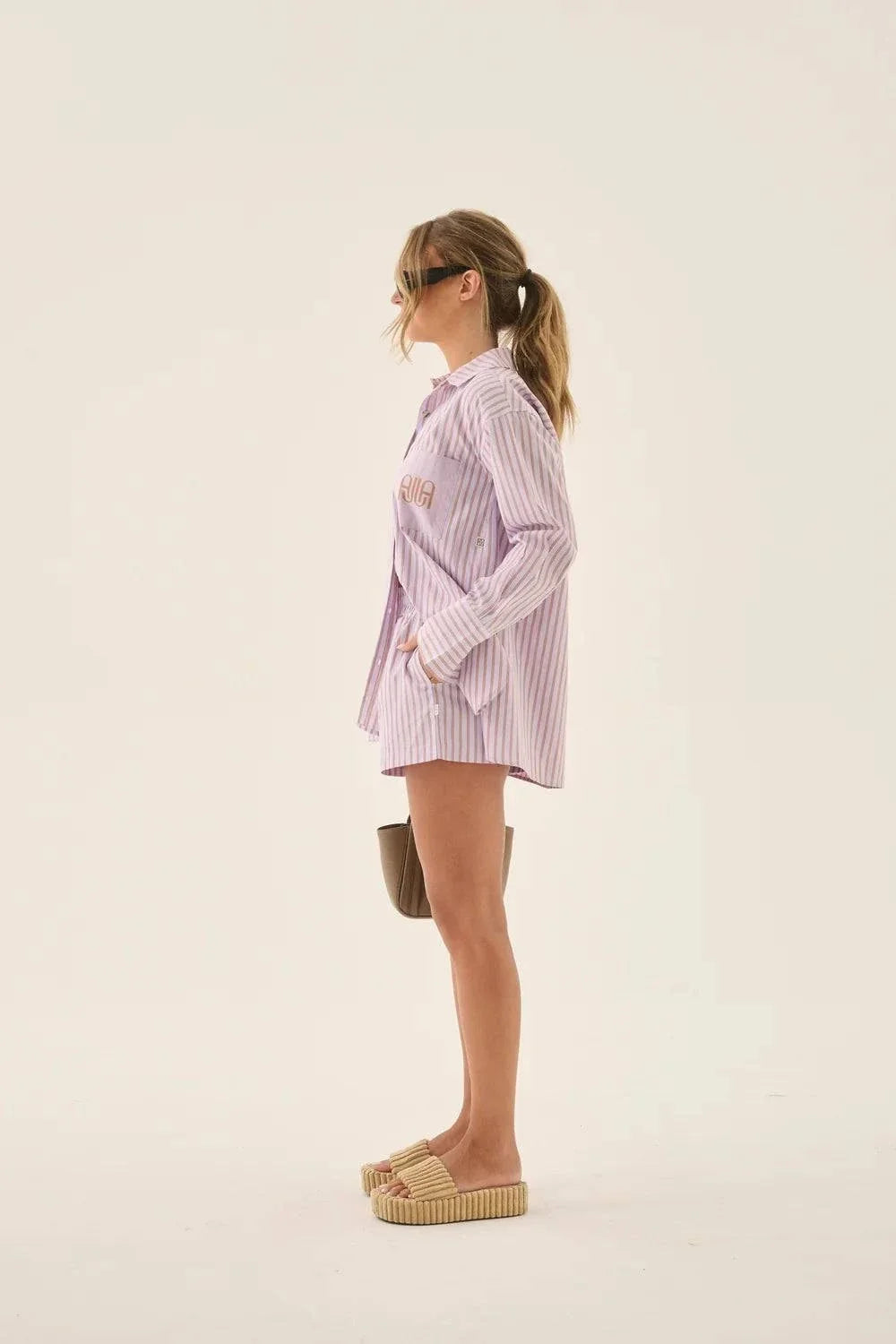 Araminta James Stripe Short Lavender