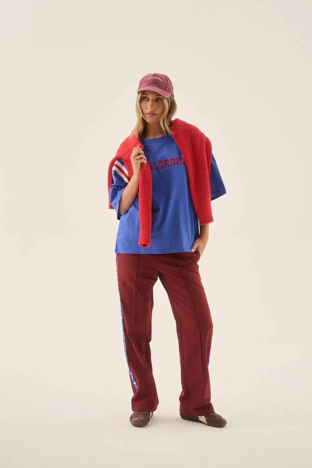 Araminta James Palermo Panel Tee Cobalt Blue