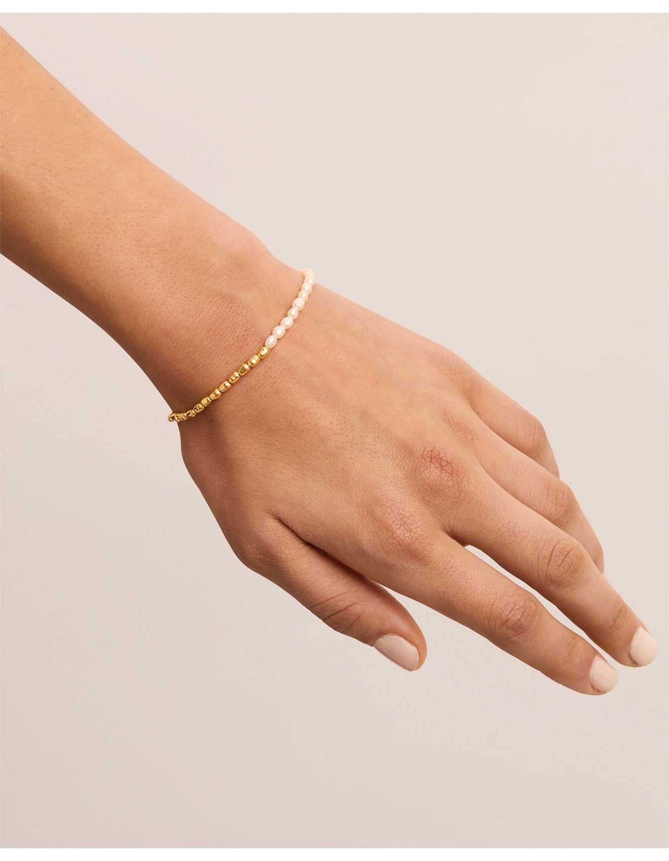 By Charlotte By Your Side Pearl Bracelet Gold 