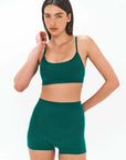 Nagnata Textured Ballet Wool Bralet Kelp