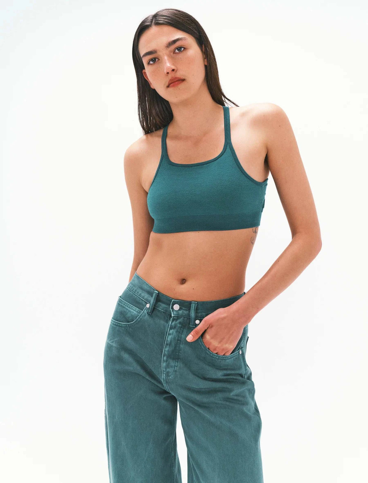 Nagnata Crossbody Wool Bralet Kelp
