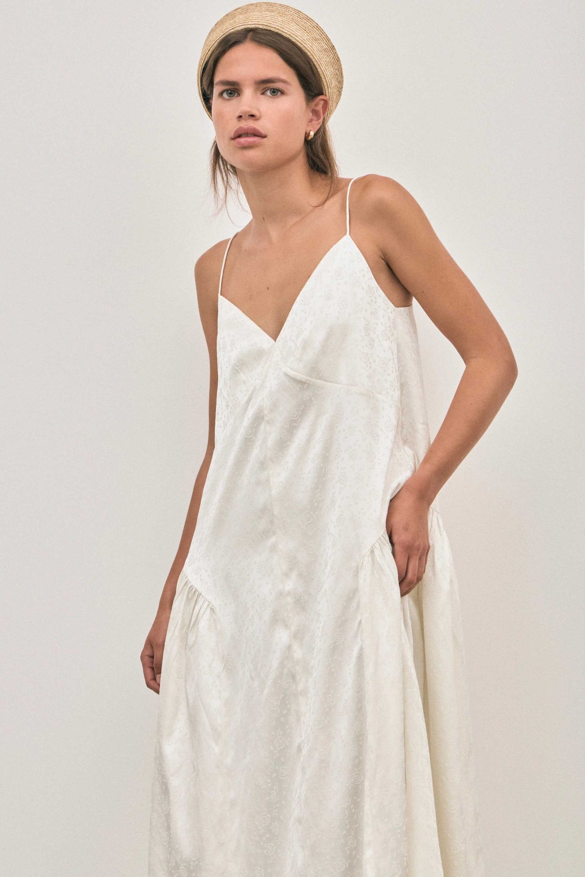 Solaqua Elodie Dress Ivory Jacquard