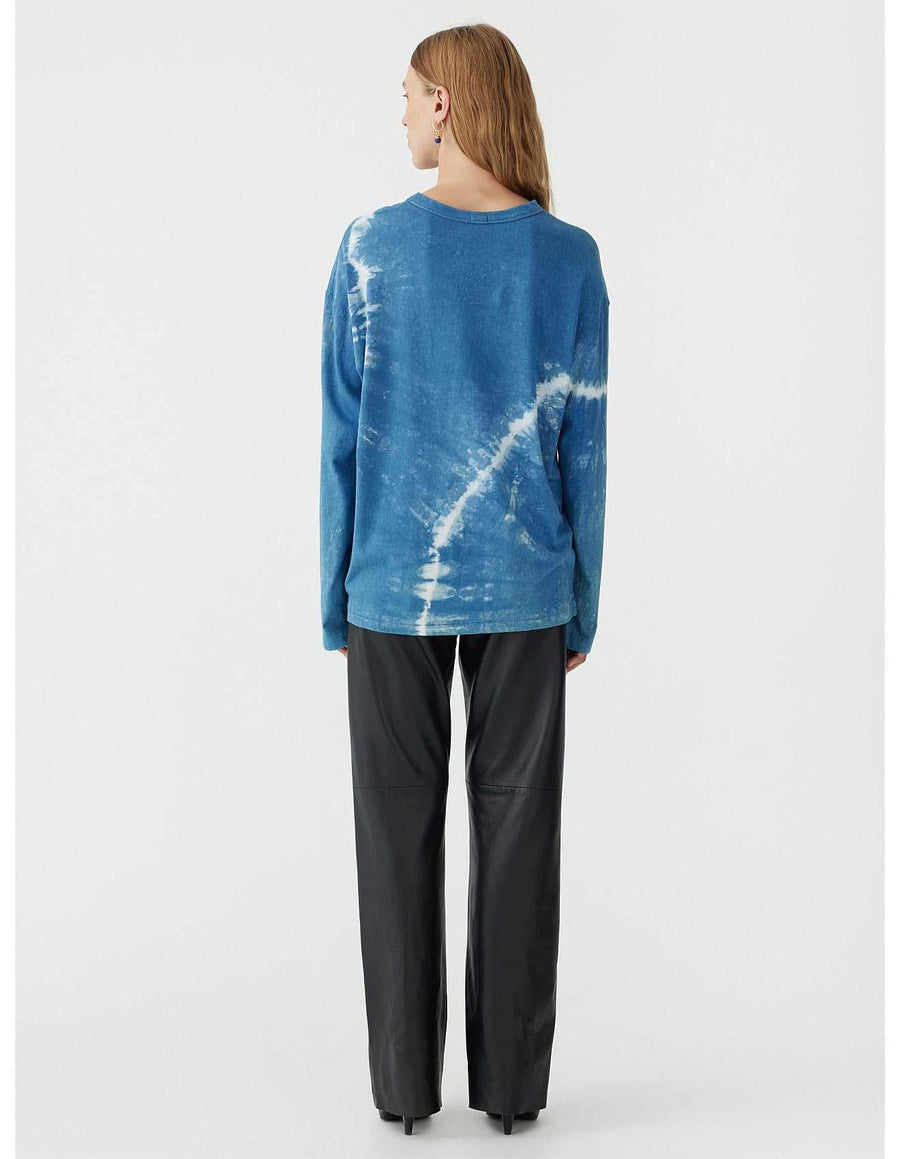 Bassike Indigo Dye Wide Htg Long Sleeve T Shirt