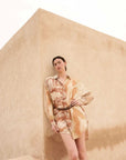 Mes Demoiselles Smirf Oversized Silk Shirt Yellow