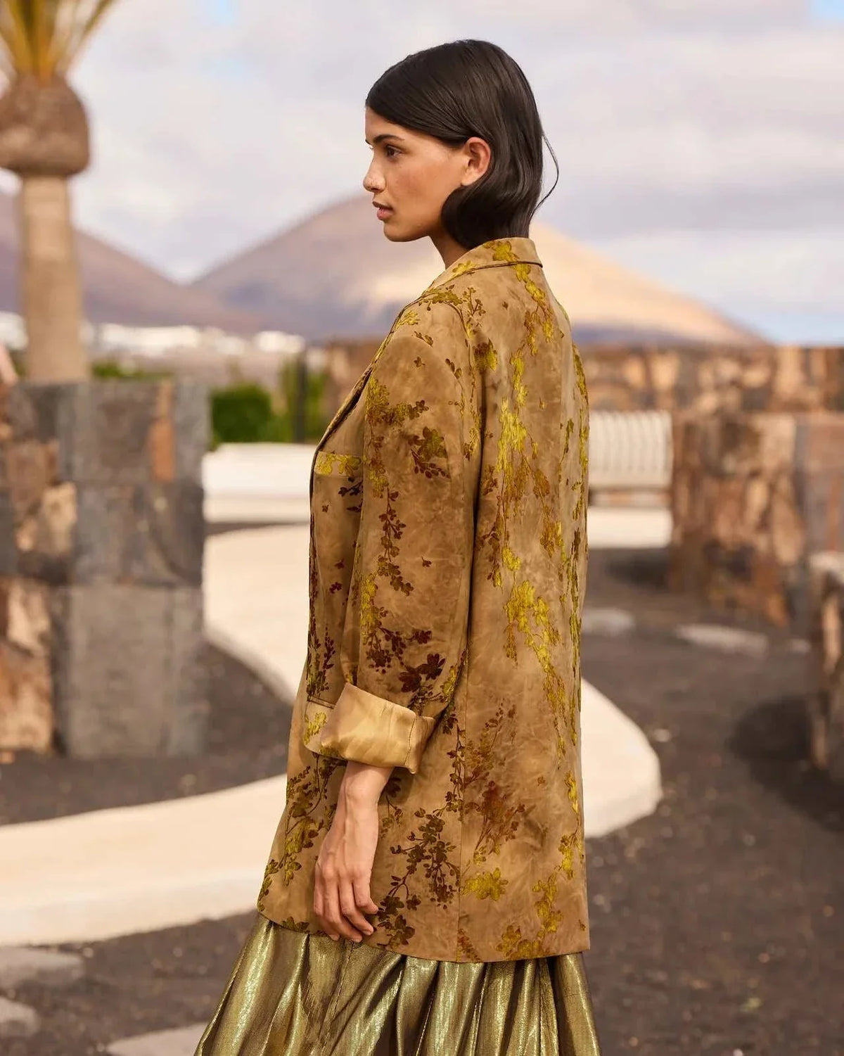 Sonta Oversized Jacket Khaki Bronze