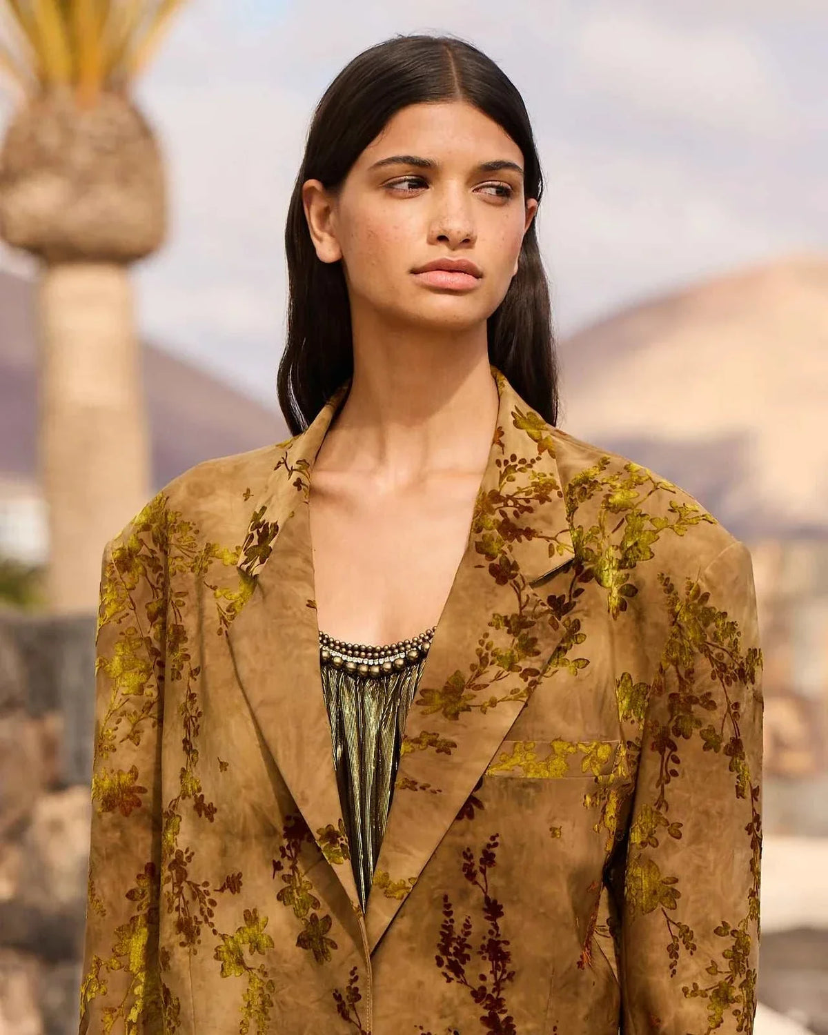 Sonta Oversized Jacket Khaki Bronze