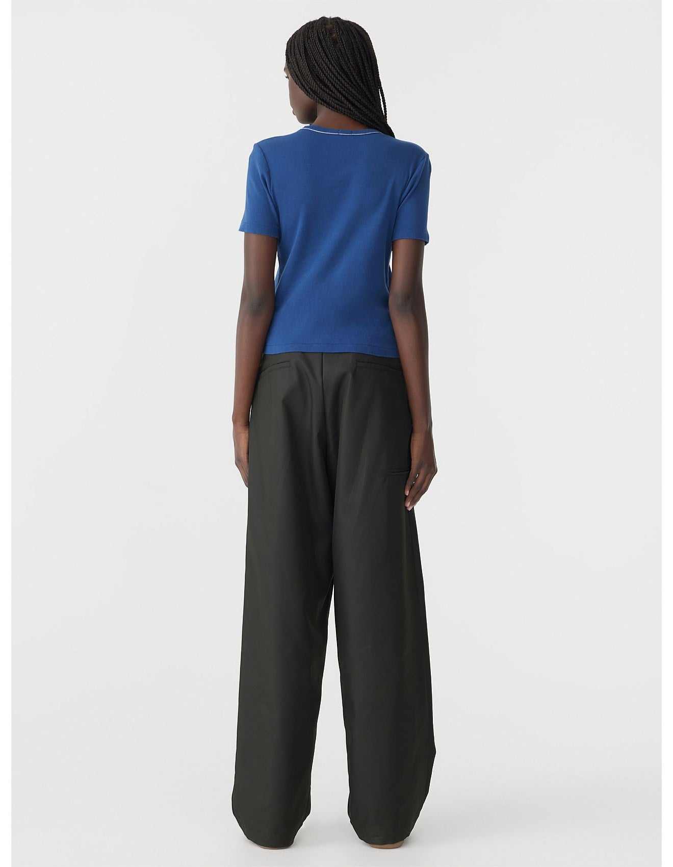 Bassike Rib Baby T Shirt Washed Ink