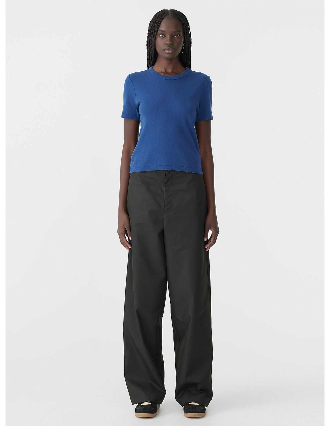 Bassike Rib Baby T Shirt Washed Ink