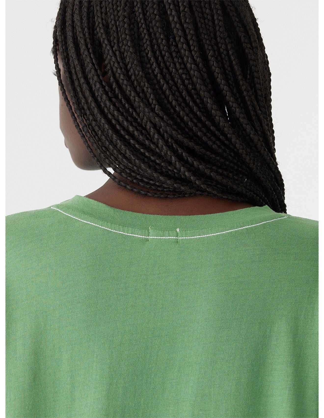 Bassike Slouch Side Step T Shirt Fern