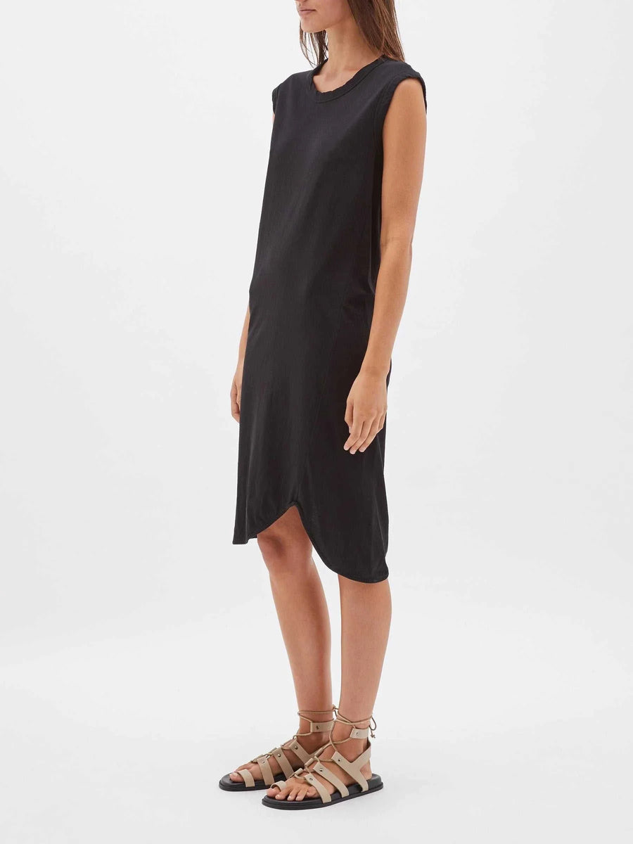 Bassike Slim Muscle Tank Dress Black