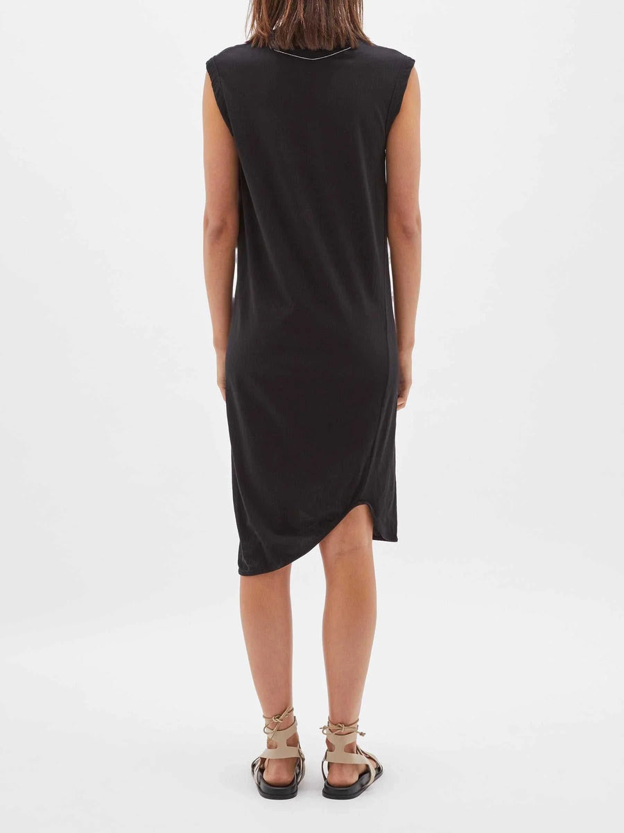 Bassike Slim Muscle Tank Dress Black