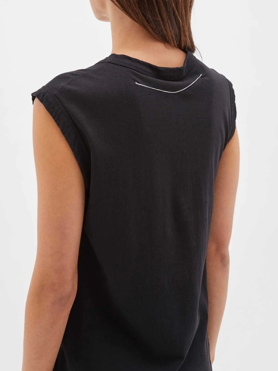 Bassike Slim Muscle Tank Dress Black