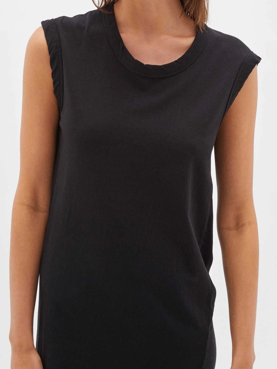 Bassike Slim Muscle Tank Dress Black