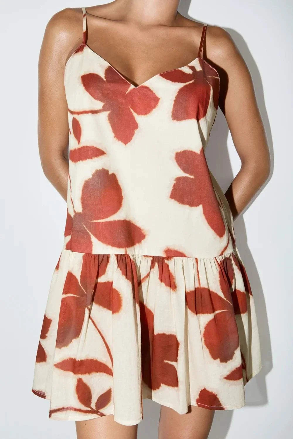 Zulu and Zephyr Cotton Mini Dress Ruby Floral