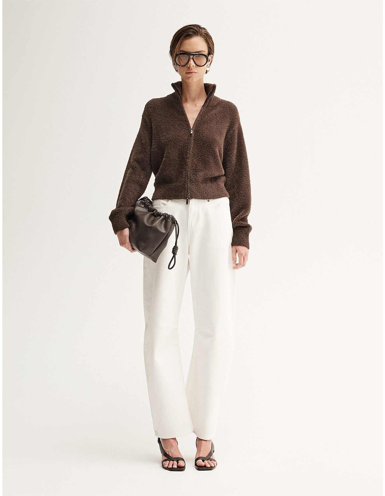 Elka Collective Leon Knit Cardigan Chocolate