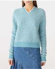 Bassike Wool Alpaca Contrast Knit Pale Blue