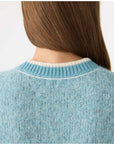 Bassike Wool Alpaca Contrast Knit Pale Blue