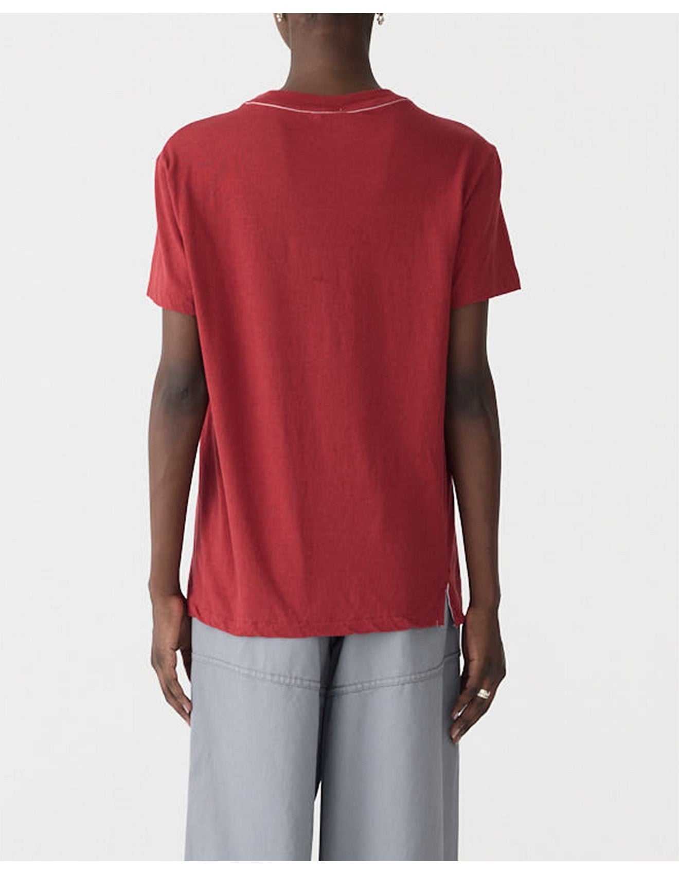 Bassike Classic T Shirt Deep Red