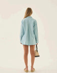 Araminta James AJJA Pocket Shirt Sky Blue