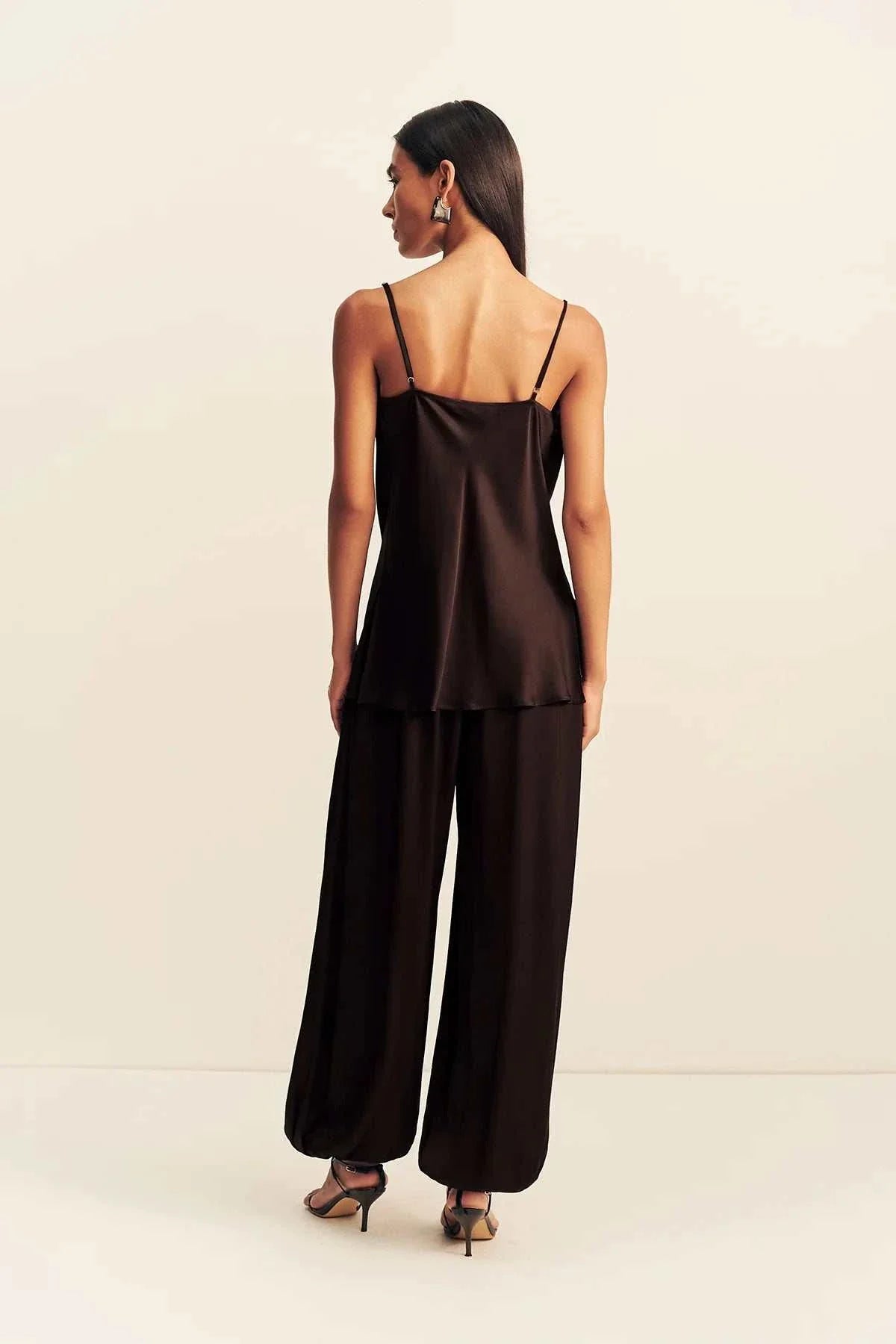 Shona Joy Agnes Cowl Neck Cami Espresso
