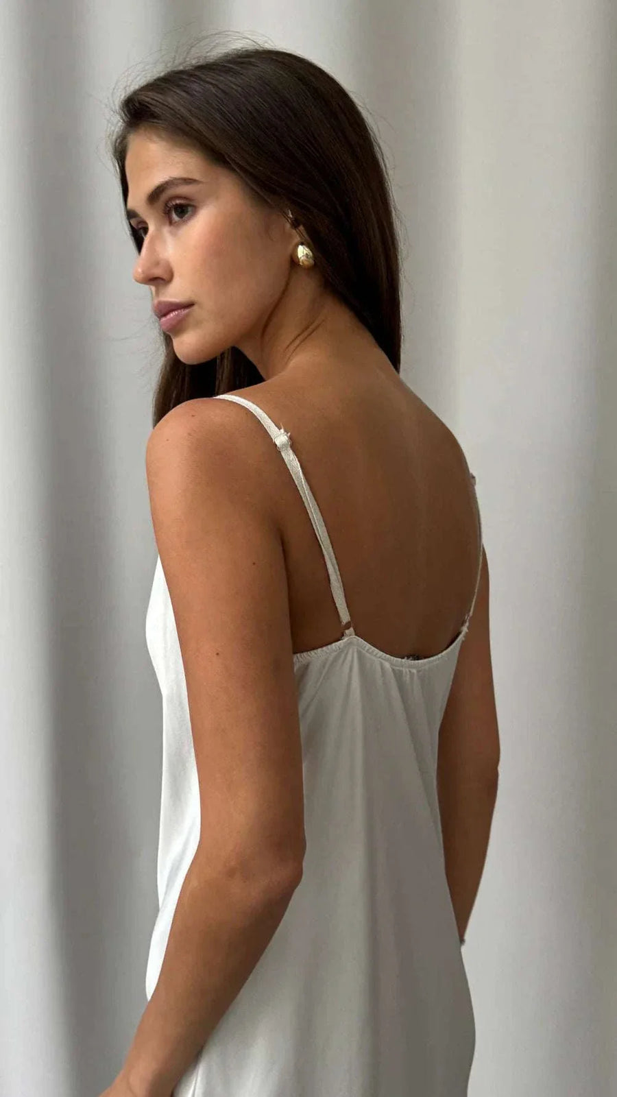 Charli Alena Satin Dress Pearl One Size