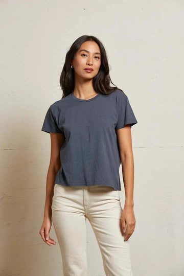 Perfectwhitetee Harley Cotton Short Sleeve Boxy Crew Tee Night