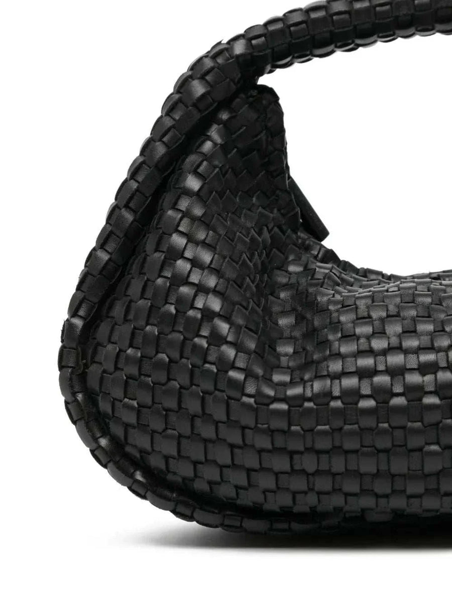 St Agni Lattice Weave Mini Bon Bon Bag Black