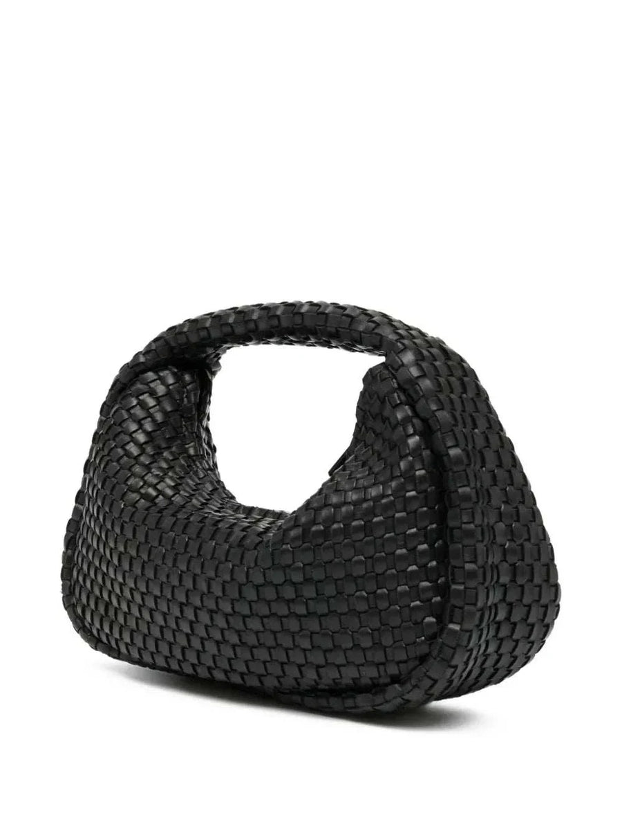 St Agni Lattice Weave Mini Bon Bon Bag Black