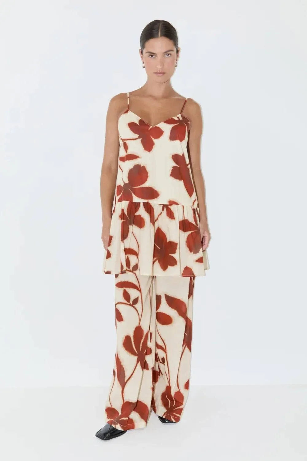 Zulu and Zephyr Cotton Mini Dress Ruby Floral