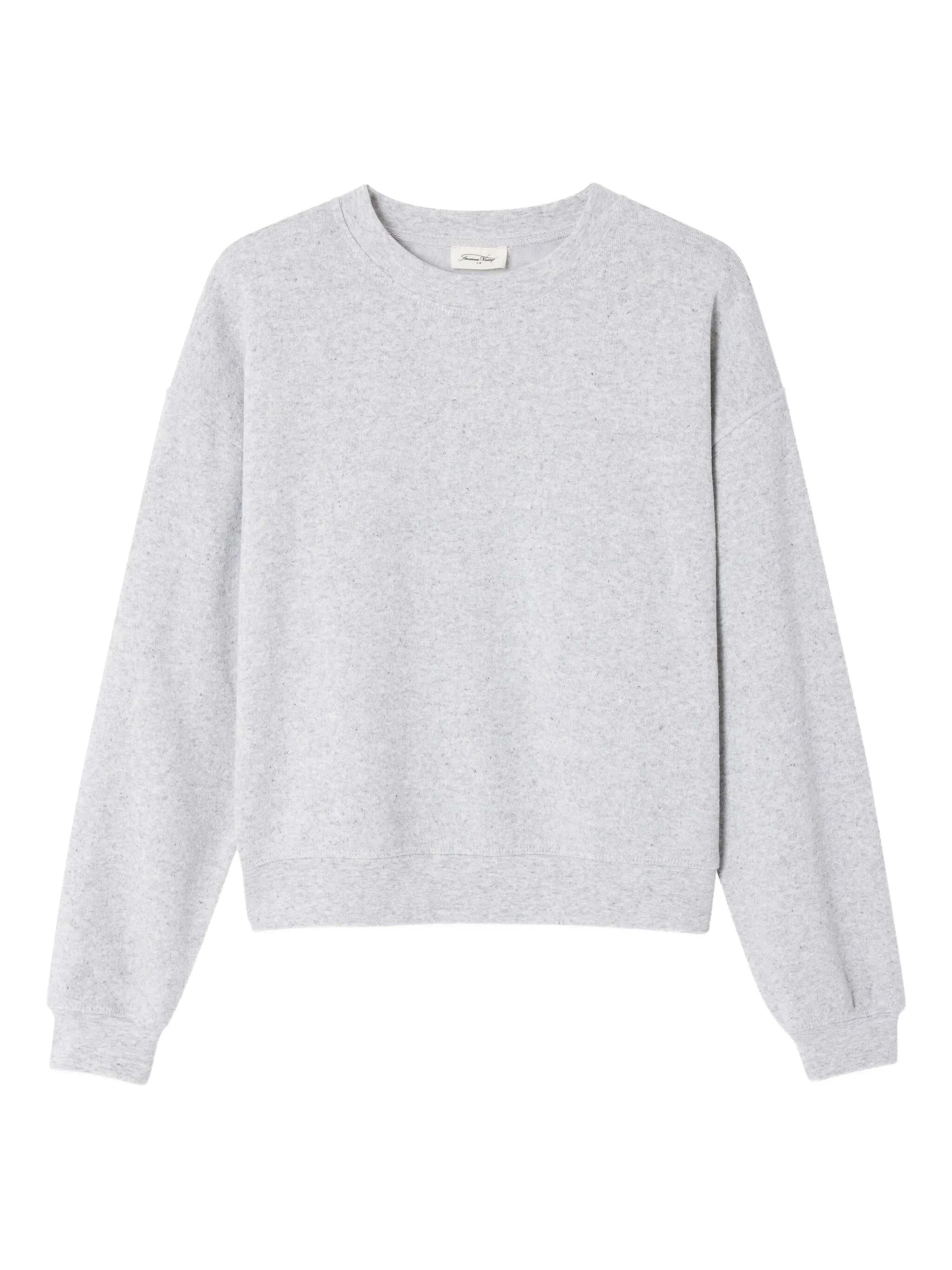 American Vintage Sweater Evona Light Grey Melange