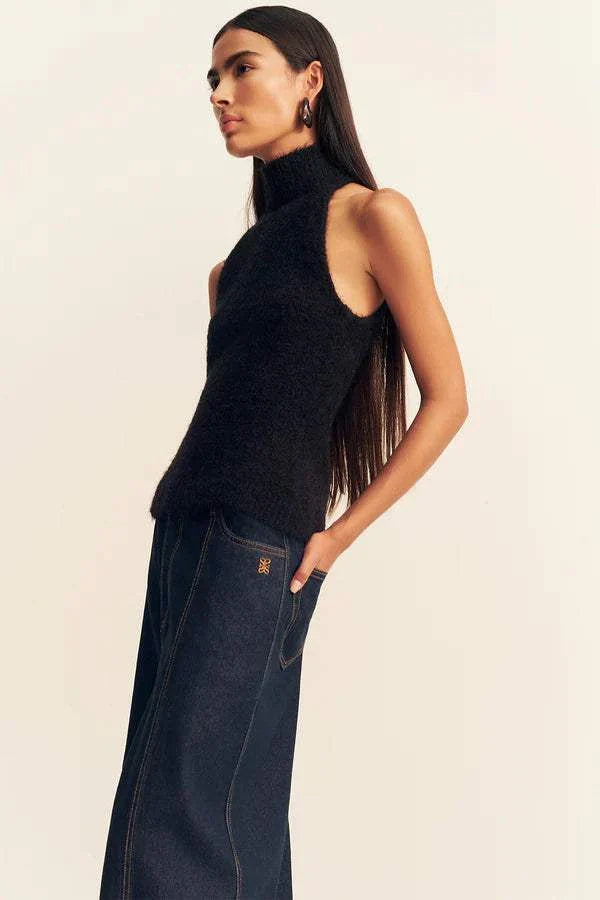 Shona Joy Korine Racer Back Top Black