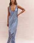 Charli Solange Slip Dress Washed Blue