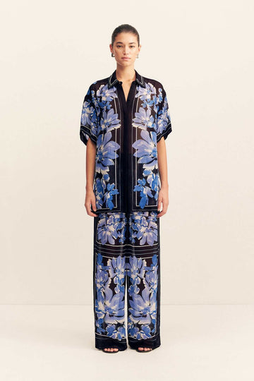 Shona Joy Sabine Drawstring Pant Bluewing Mosaic