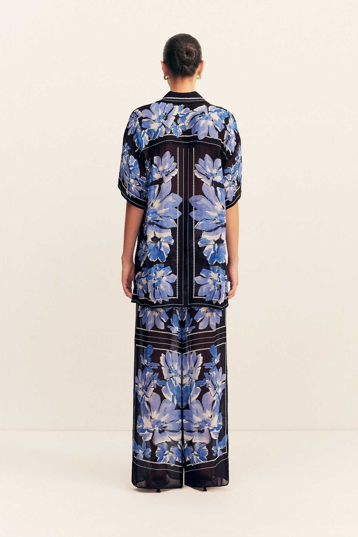 Shona Joy Sabine Drawstring Pant Bluewing Mosaic