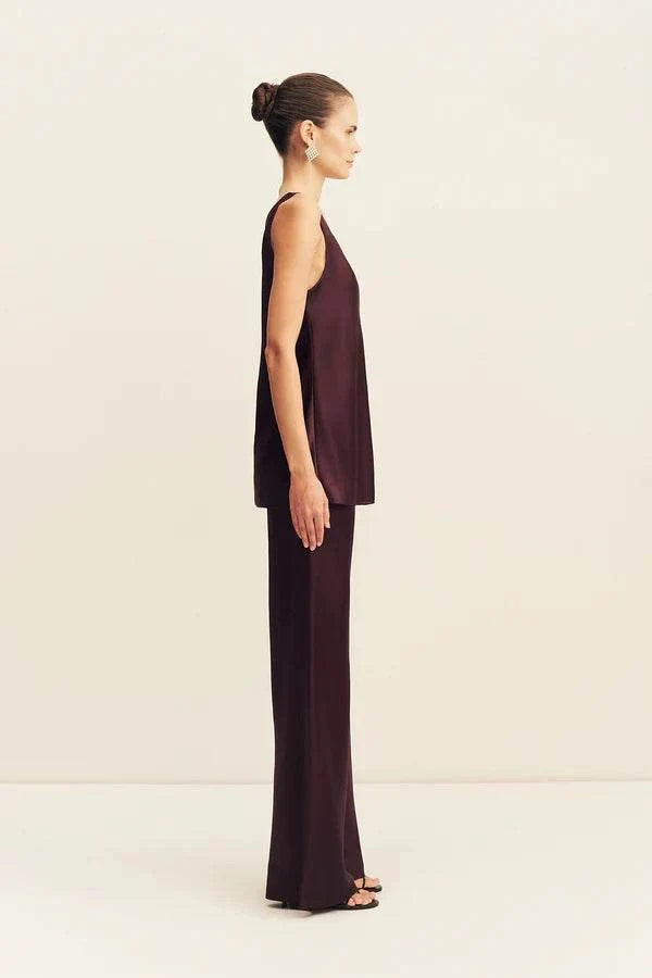 Shona Joy Savanna Scoop Neck Top Plum