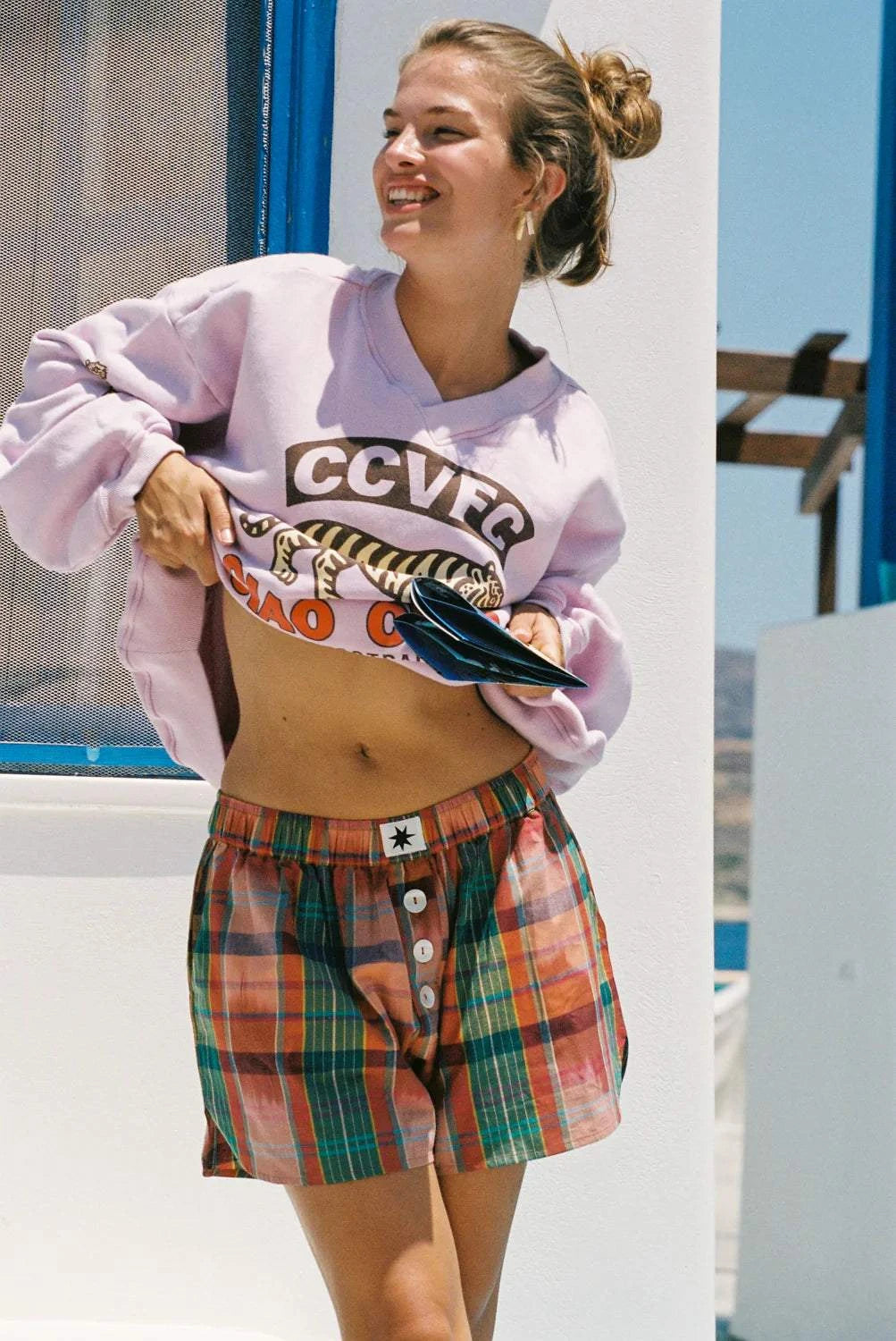 Ciao Ciao Vacation Binnie Check Boxer Shorts