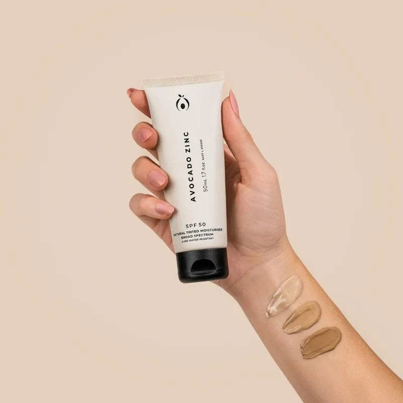 Avocado Zinc SPF 50 Natural Tinted Moisturiser Medium Dark
