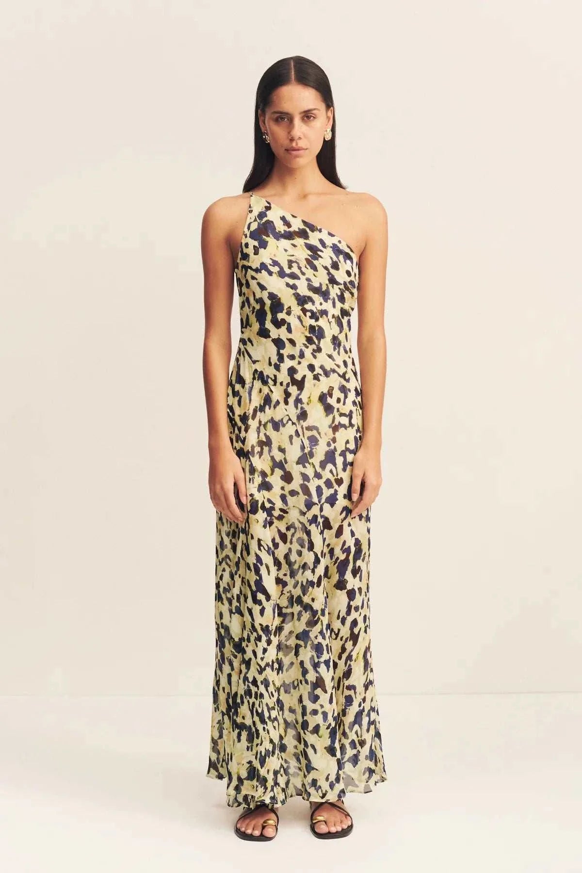 Shona Joy Kinetic Asymmetric Panel Maxi Dress Utopia