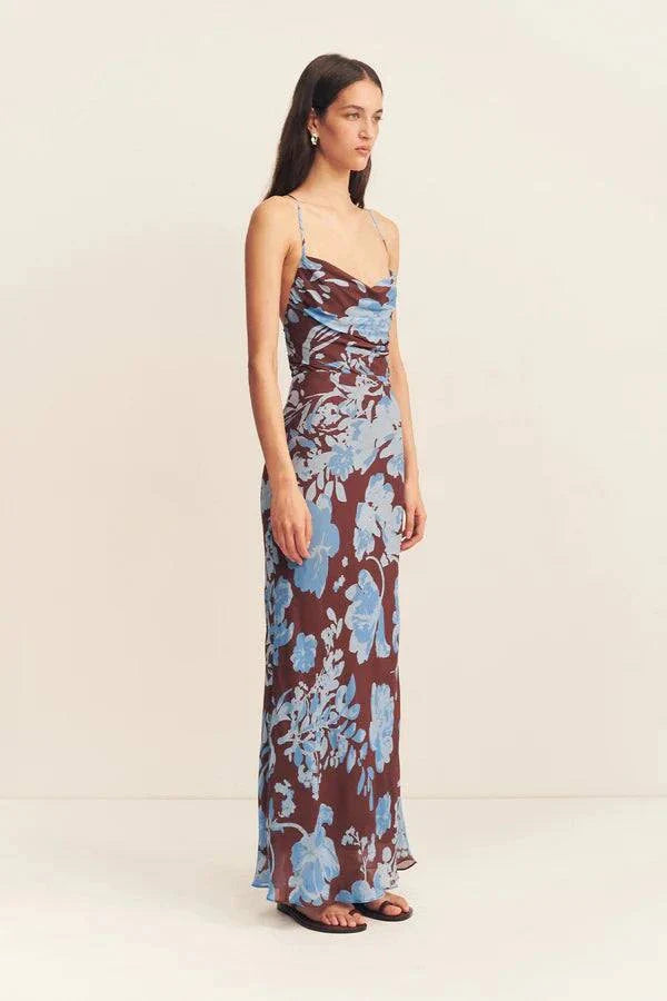 Shona Joy Lace Back Maxi Dress Arcadian Floral