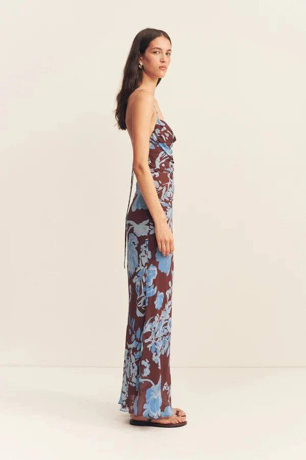Shona Joy Lace Back Maxi Dress Arcadian Floral