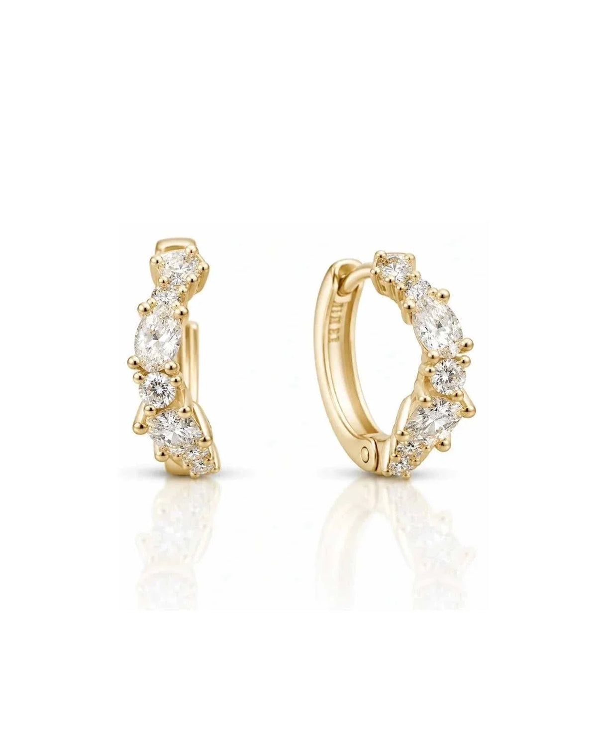 De Sur Curve Earrings Gold