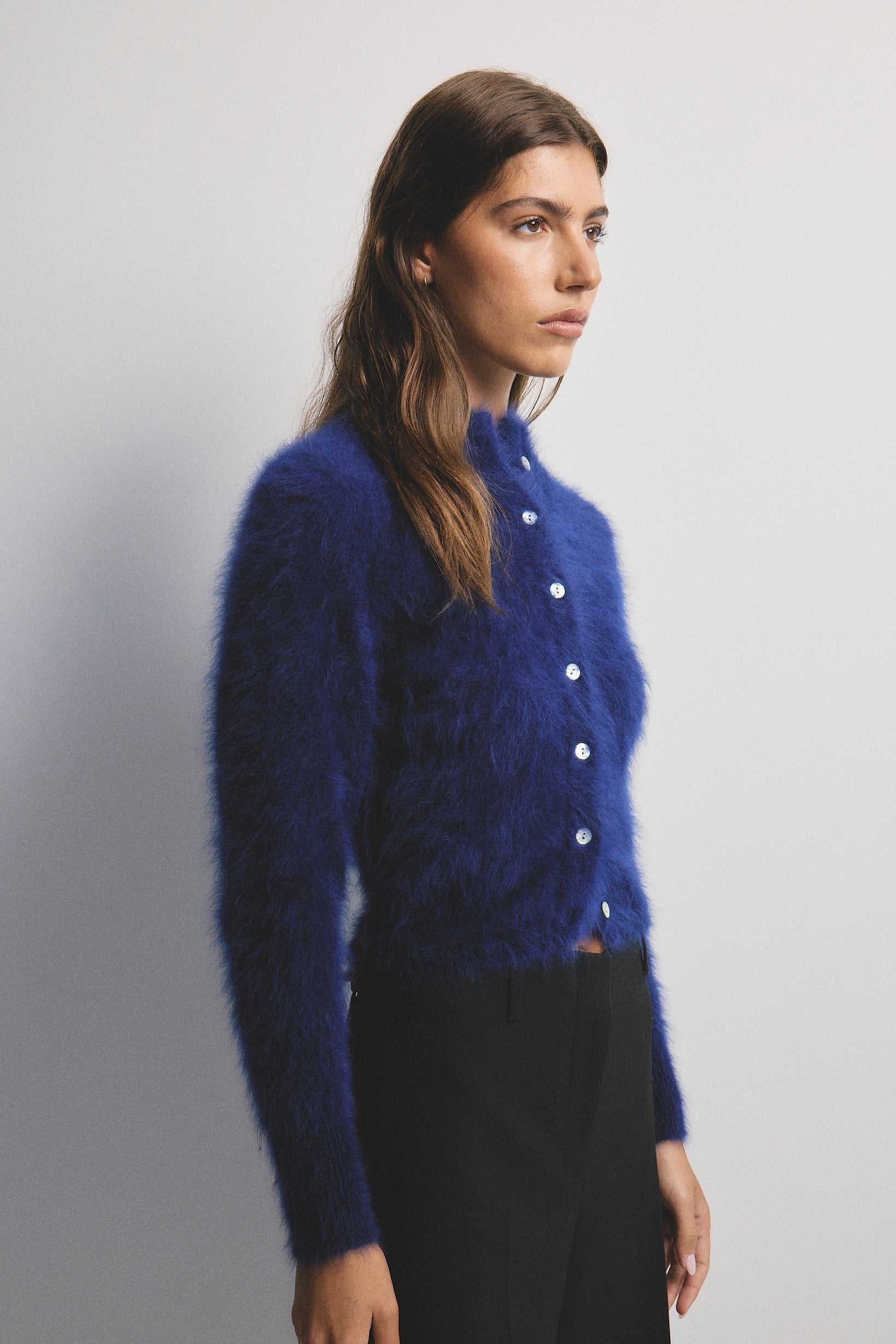 World Of Nomads Bella Cashmere Cardigan Navy